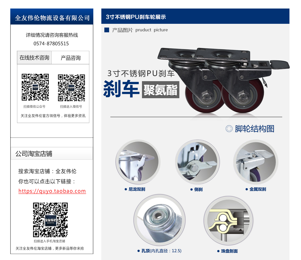 3寸不銹鋼PU剎車輪2.jpg